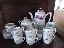 'Field flowers' coffee set for 11 p. from 1900 in Spangdahlem, Germany